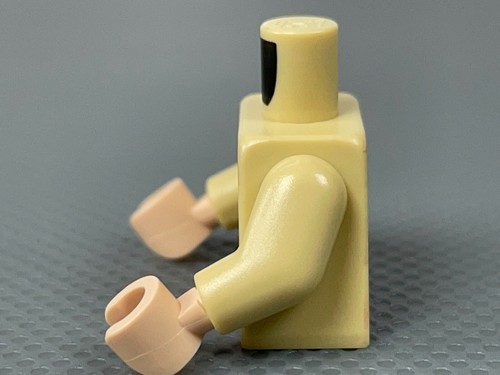 LEGO Female Minifigure Torso Tan - 3 Dark Brown Stripes & Dark Pink Belt Pattern - Picture 2 of 6