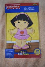 Vintage Fisher Price MIX  MATCH Wooden Puzzle
