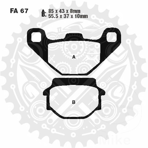 EBC Brake Pads Sintered HH For Maico MC 500 2T