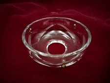 Vintage chandelier glass pan hand cut dish Approx. 80mm width 3 pin holes