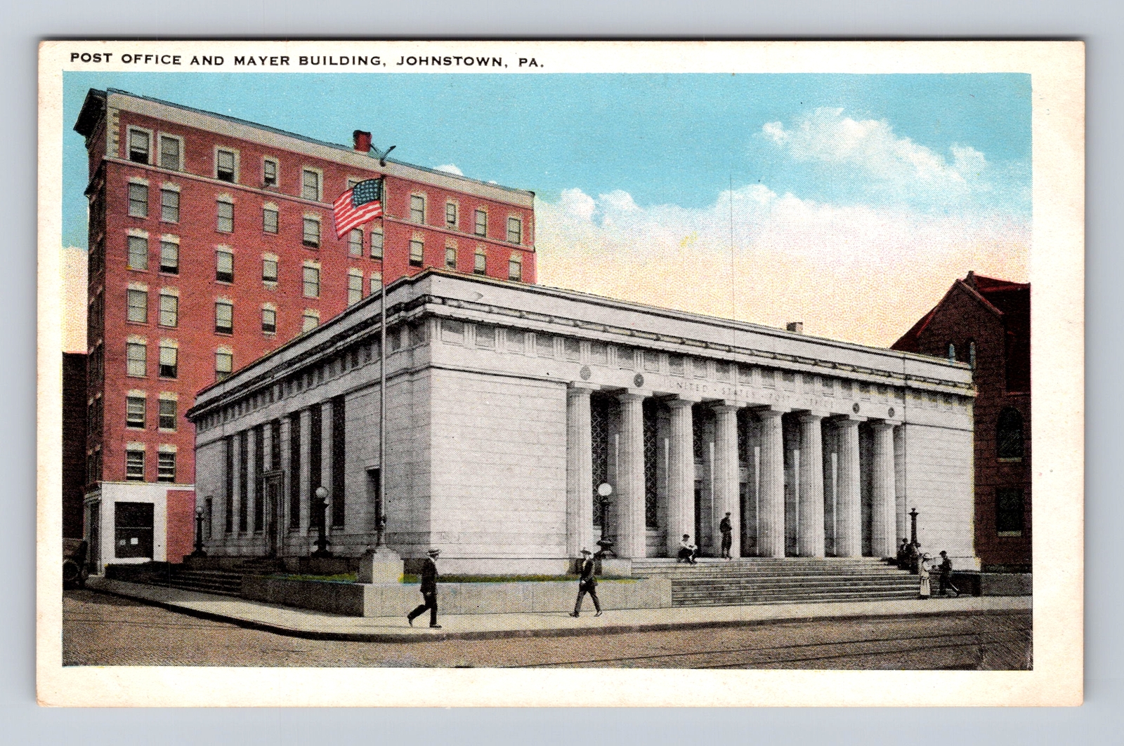 Johnstown PAPennsylvania, Post Office And Mayer Building, Vintage