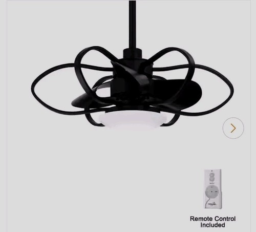 MinkaAire Gordon 29in Indoor Coal Black Air Delier Fandelier LED Ceiling Fan - Picture 10 of 15