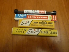 Vintage Scripto Long Leads China marking leads black 4 pc lot Mechanical Pencils