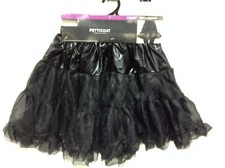 Halloween OMB Black Petticoat Woman TUTU Costume Party Ballerina Dress Skirt S/M