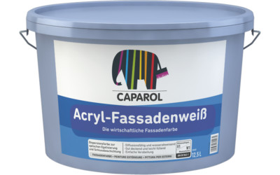 Caparol Acryl Fassadenweiß 12.5 L  matt hochdeckend leicht füllend weiss