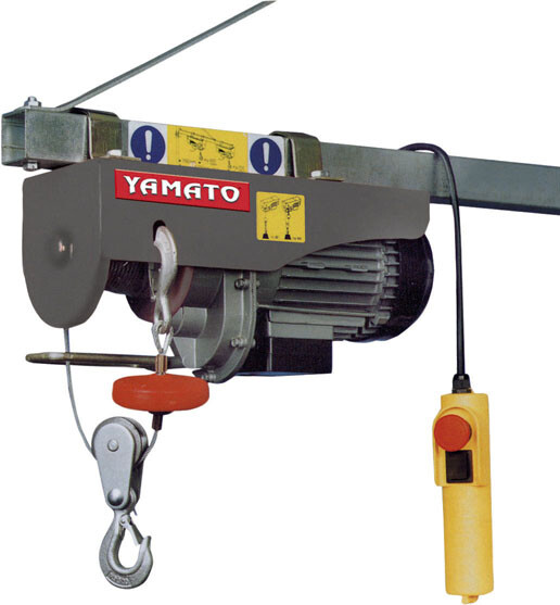 Argano Elettrico Yamato 500W | Portata 125-250kg | Fune Acciaio 18m
