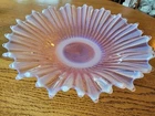 Vintage Fostoria Heirloom Decorative Wave Opalescent Dish Pink