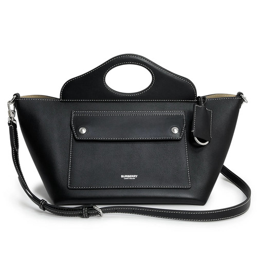 BURBERRY 8040123 Mini Soft Pocket Tote Black #919