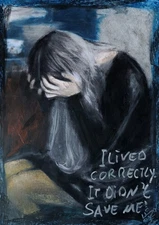 Portrait Poetry - A4 Paper - Oil Chalk - Painting Print Fusion - Contemporary Art