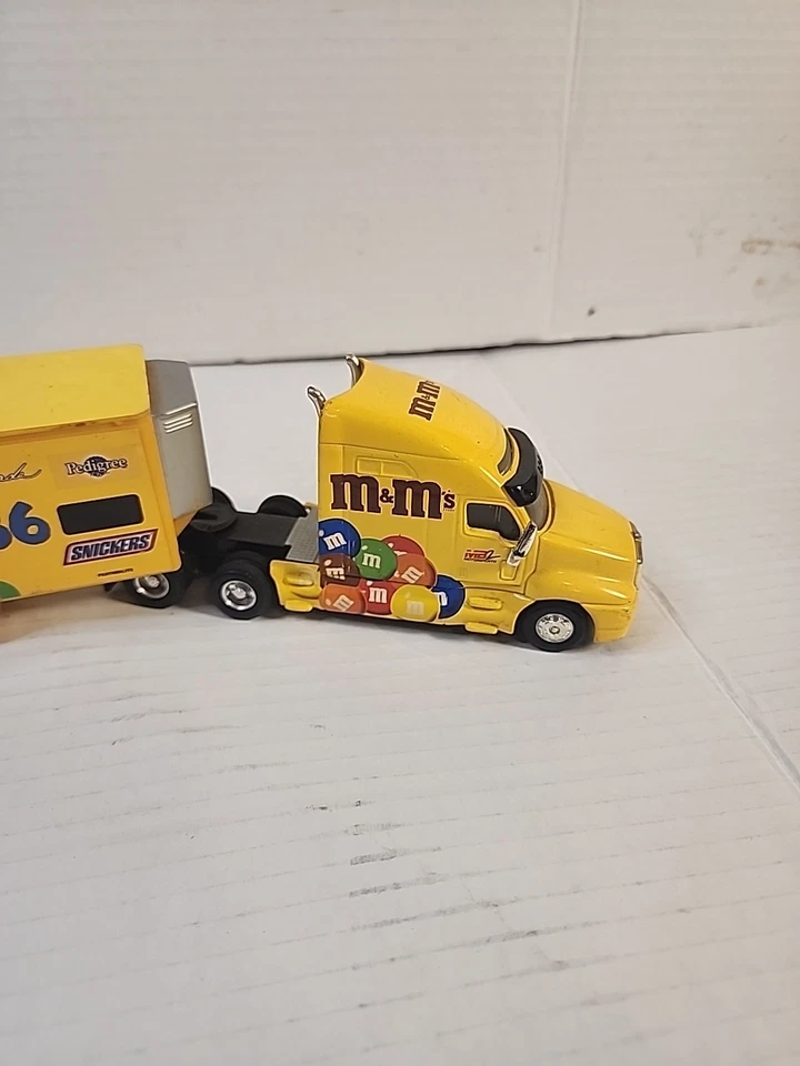 Hot Wheels Ken Schrader #36 M&M's Racing Team Transporters Semi Truck  - Image 3 of 4