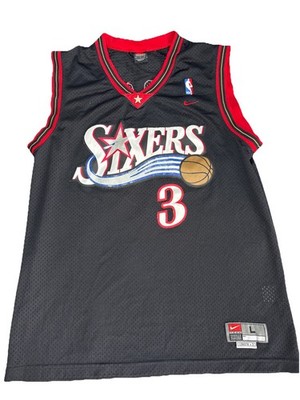 NIKE SIXERS IVERSON 3 NBA バスケ ユニフォーム Vintage Nike Team 76ers Allen Iverson #3 Sewn NBA Basketball
