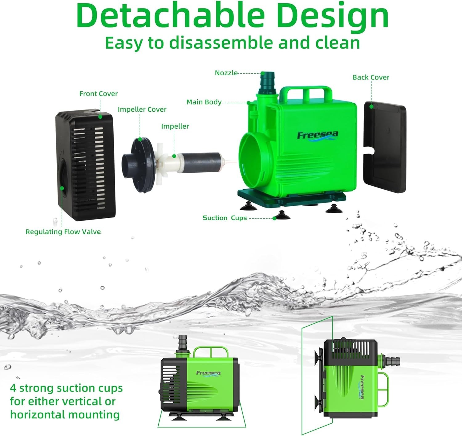 Powerful Waterfall Pump 15ft Lifting Height