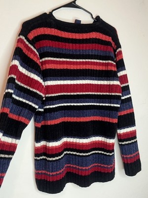 Demi & Co Striped Chenille Sweater Women s L