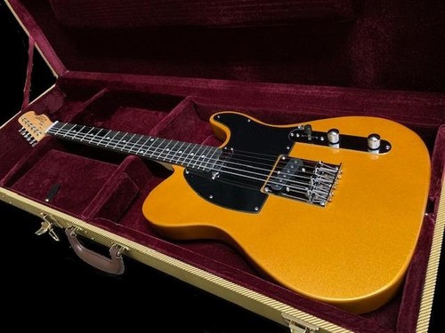NEW GOLDEN SPARKLE TL COZART 6 STRING ELECTRIC GUITAR-WITH HARD SHELL TWEED CASE - 第 2/10 張圖片