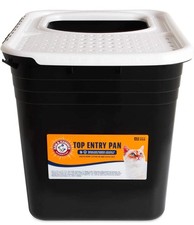 Arm  Hammer Premium Top Entry Litter Box with Filter to Clean Paws and Microban