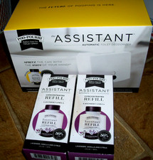 POO-POURRI ASSISTANT AUTOMATIC TOILET DEODORIZER WITH 3 REFILL BOTTLES INCLUDED