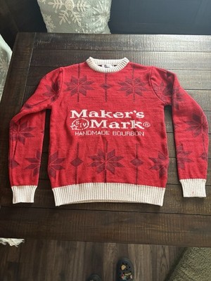 Makers Mark Bourbon Red  Sweater Small