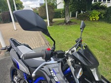 YAMAHA WR125 X R 2009-17 PAIR CARBON LOOK MIRRORS INC LEFT HAND THREAD CONVERTER