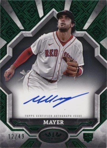 2025 TOPPS TIER ONE GREEN FOIL SAMUEL ALDEGHERI RC AUTO /49 ANGELS 