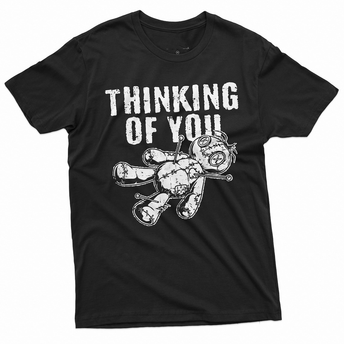 Thinking Of You Voodoo Doll Gothic T-Shirt Dark Humor Graphic Tee