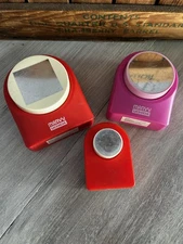 Marvy Uchida Paper Punches Set of 3 Circle & 2 Squares Paper Crafting  (*5)