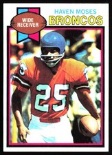1979 Topps #313 Haven Moses Cream Colored Back