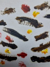 GAT Aceo ATC  Oil painting ORIGINAL art ABSTRACT MODERN HAND PAINTED 3.5X2.5 