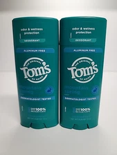 2 Toms of Maine MOUNTAIN SPRING Deodorant 3.25oz stick Paraben & Aluminum Free
