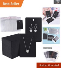 Elegant 150 Set Earring Display Cards  Self-Seal Bags - Perfect for DIY Jewelry