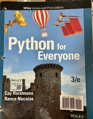 Python for Everyone by Rance D. Necaise and Cay S. Horstmann (2020, Ringbound)