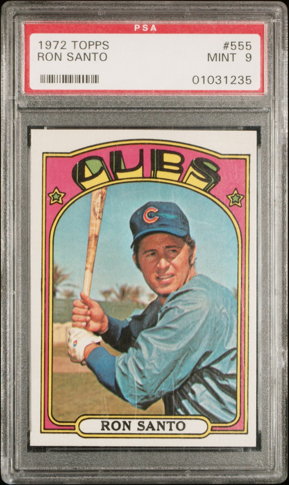 1972 TOPPS #555 RON SANTO PSA 9