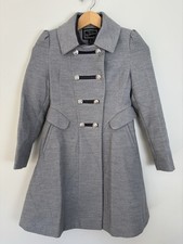 Rothschild Girl's Military Style Winter Dress Pea Coat-Long-Gray-Size 10