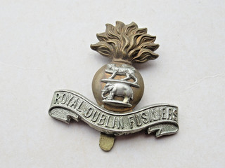WW1 Era Royal Dublin Fusiliers (RDF) Cap Badge