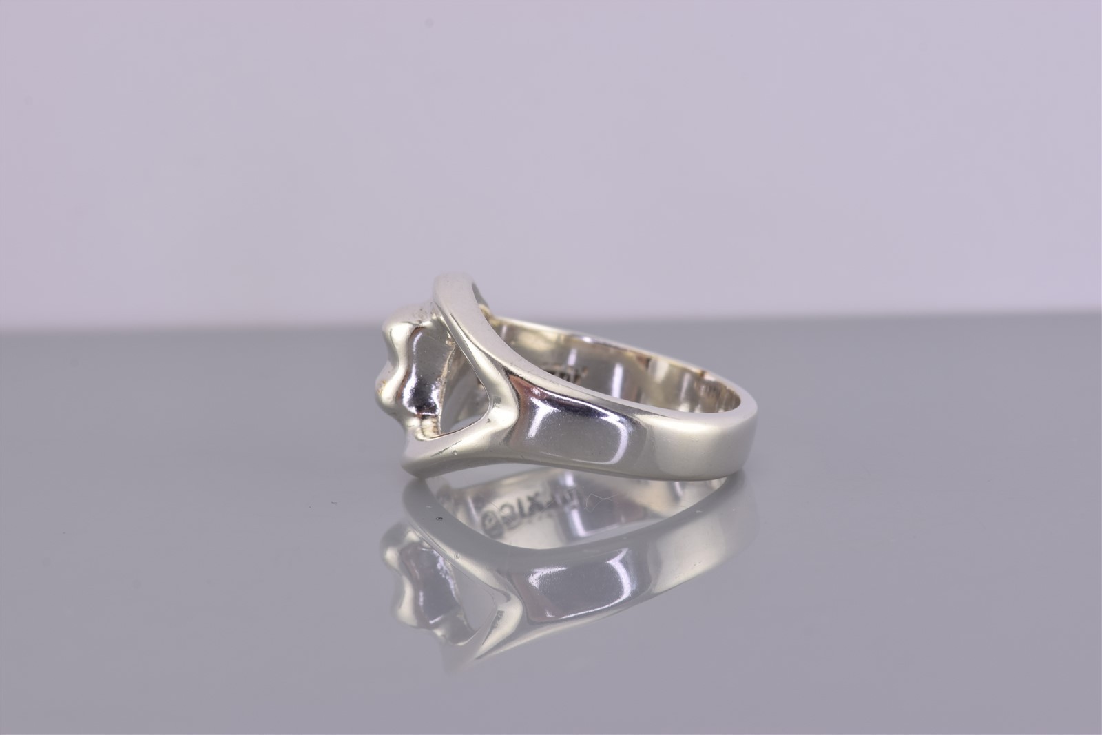 Sterling Silver Solid Fluted Wrap Around Split Fa… - image 5