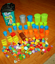 The Trash Pack Lot of 100 Figure, 34 Different sized Trash cans / crates / case