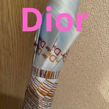 Dior Long Umbrella Blue Satin Fashion Accessory Authentic Elegant Limited