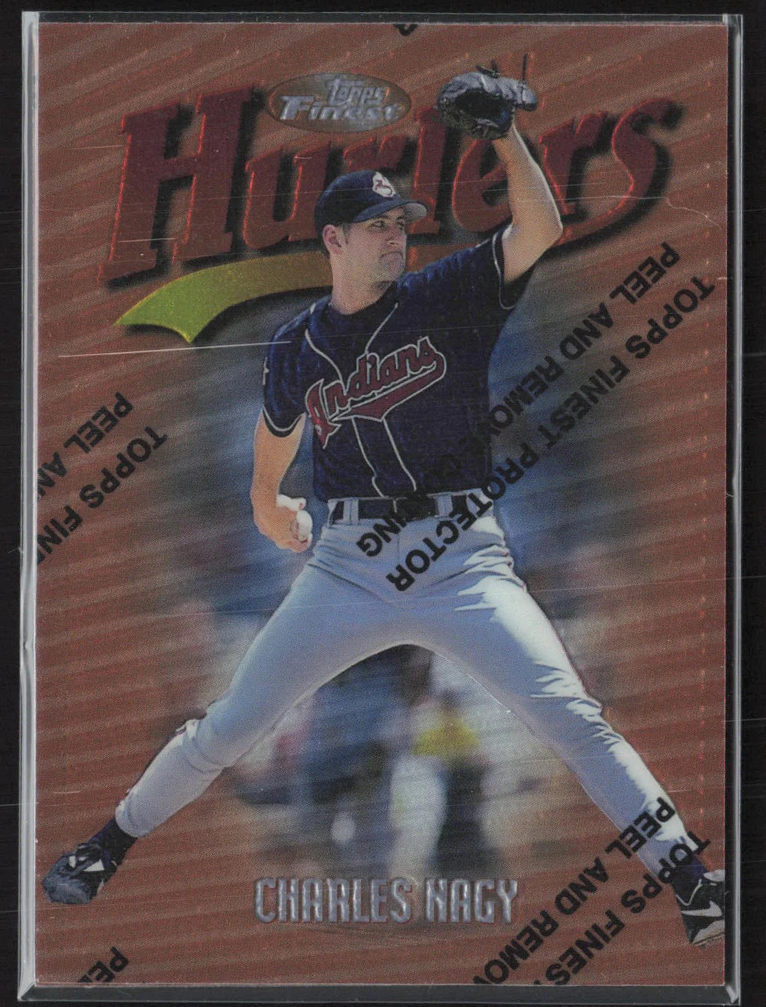 1997 Topps Finest Charles Nagy #8 With Coating