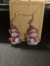 Snowman Dangle Earrings