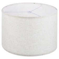PATIKIL Drum Lamp Shades, 13"x13"x9" Linen Round 13x13x9 inches, Beige