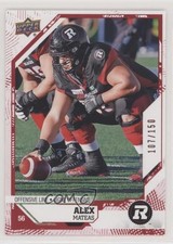 2019 Upper Deck CFL Red 107/150 Alex Mateas #124 ry5