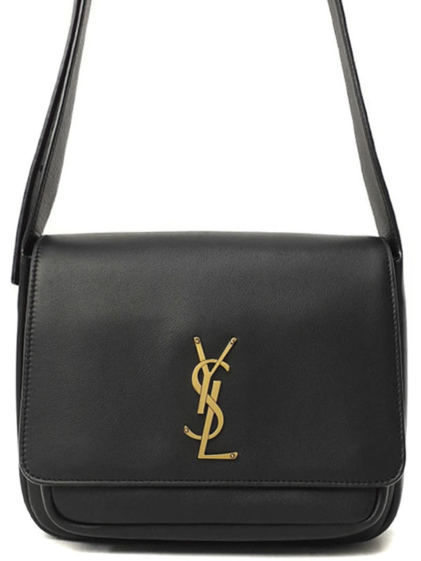 SAINT LAURENT PARIS Niki Shoulder Bag 718556 Leather Black Women's #TB3783