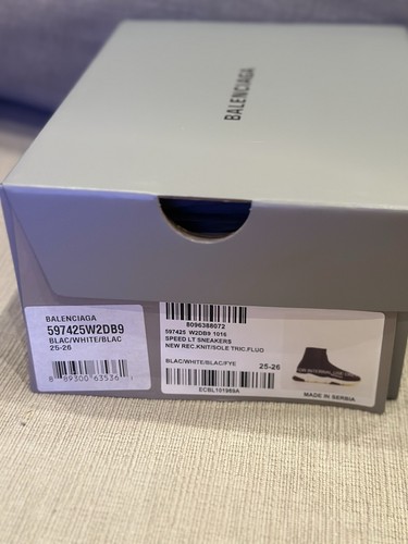 Balenciaga Kids Black Speed Sock Sneakers Size 25-26 EUR, 9-9.5 US, Toddler - Picture 4 of 4