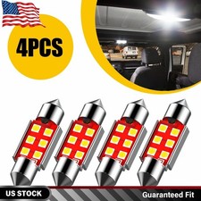 4pcs White 41mm 42mm Smd Festoon Dome Map Led Light 578 569 560 211-2 212-2 6411