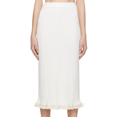 Acne Studios Ribbed Cream Midi Skirt Size XS