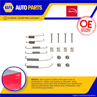 Brake Shoe Fitting Kit fits RENAULT TRAFIC TXX 2.2 Rear 94 to 97 J7T600 Apec New