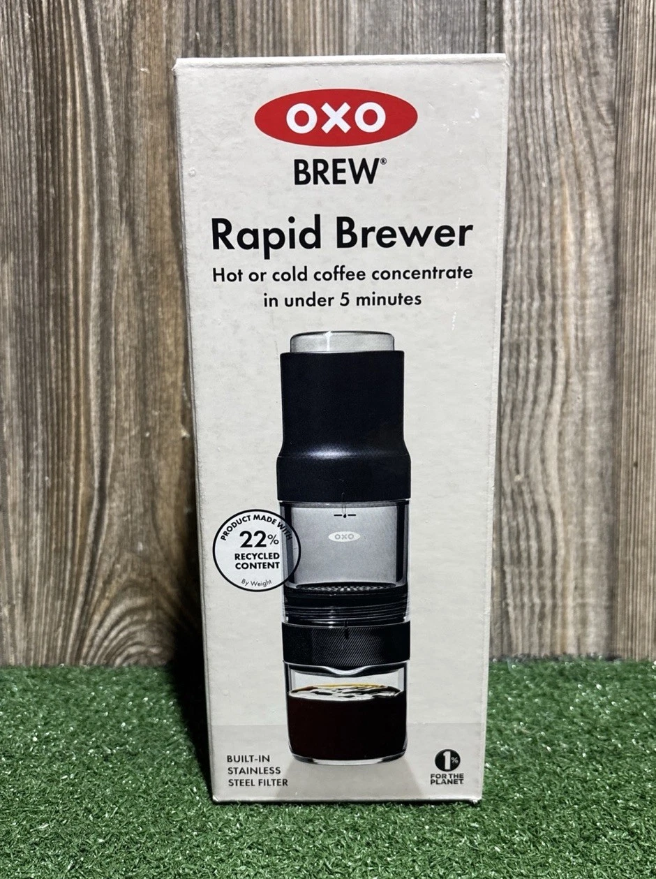 Brew Rapid Brewer - Portable Coffee Maker, 5 Min. Fast Manual Hot & Cold Brew
