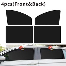 4x Magnetic Car Side Front Rear Window Sun Shade Cover Mesh Shield Uv Protection