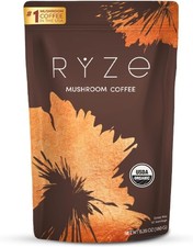RYZE SUPERFOODS Mushroom Coffee USDA Organic with 6 Adaptogenic Mushrooms and MC