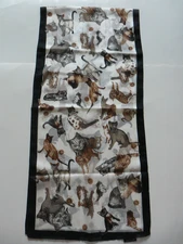 CEJON ACCESSORIES POLYESTER CUTE CAT LONG SCARF-MADE IN ITALY