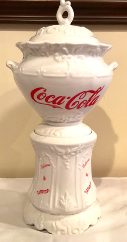 15" Coca-Cola Cookie Jar Vase Vintage Victorian Style Coke Syrup Dispenser 1998